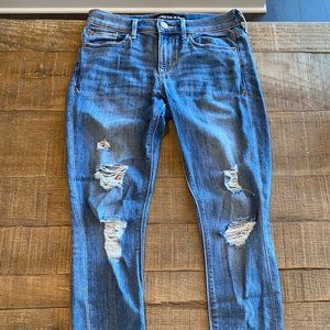 Express light wash ripped denim jeans